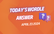 Today's Wordle Answer April 23rd, 2024