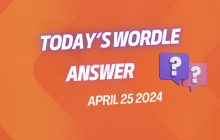 Today's Wordle Answer April 25th, 2024
