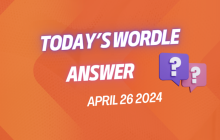 Today's Wordle Answer April 26th, 2024