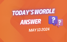 Today's Wordle Answer May 13th, 2024